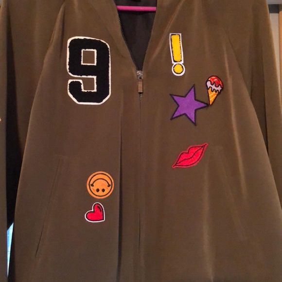 Highline Green Jacket with Patches Size Small - Picture 3 of 6